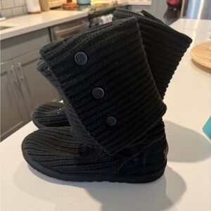 Ugh Black Knit Boots